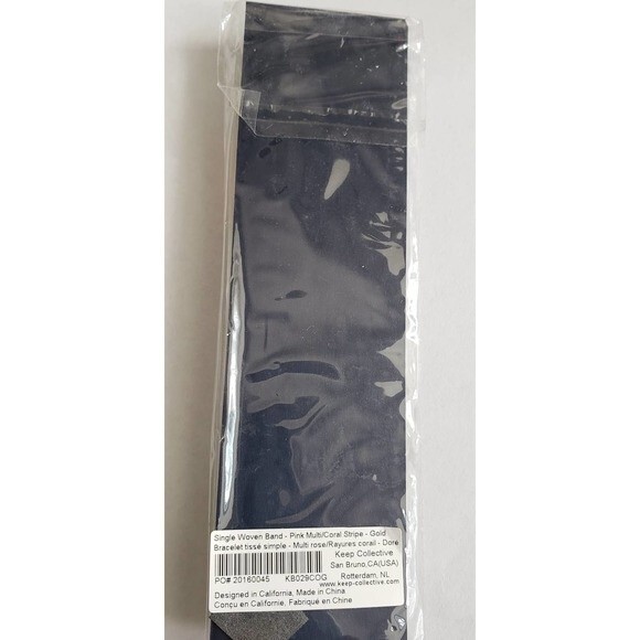 Keep Collective Single Woven Band - Pink Multi/Coral Stripe NEW - Picture 2 of 6